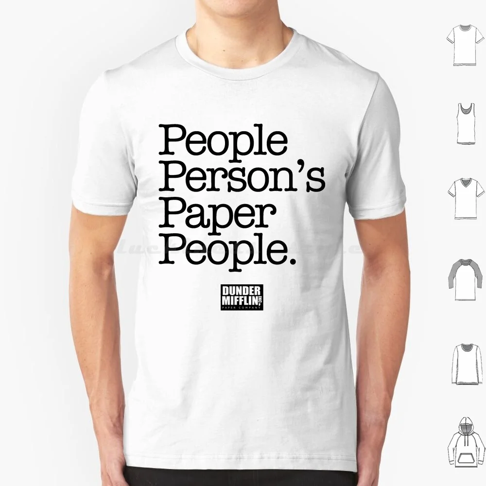 People Person's Paper People T Shirt Cotton Men Women DIY Print Office15 Dunder Mifflin Michael Dwight Schrute Jim Halpert Pam