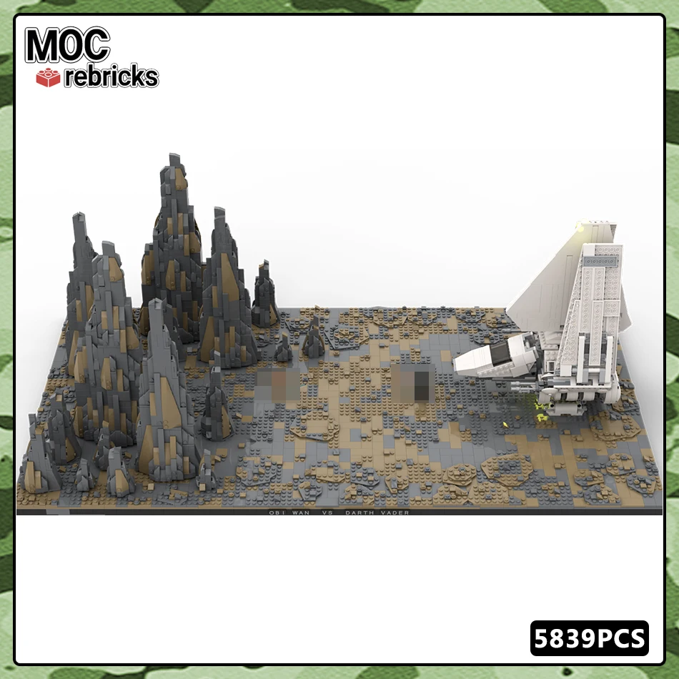 MOC Street Scape Series Scene Modular Rock Sand Battlefield Building Block Model DIY Brick Assemble Toys Children Christmas Gift