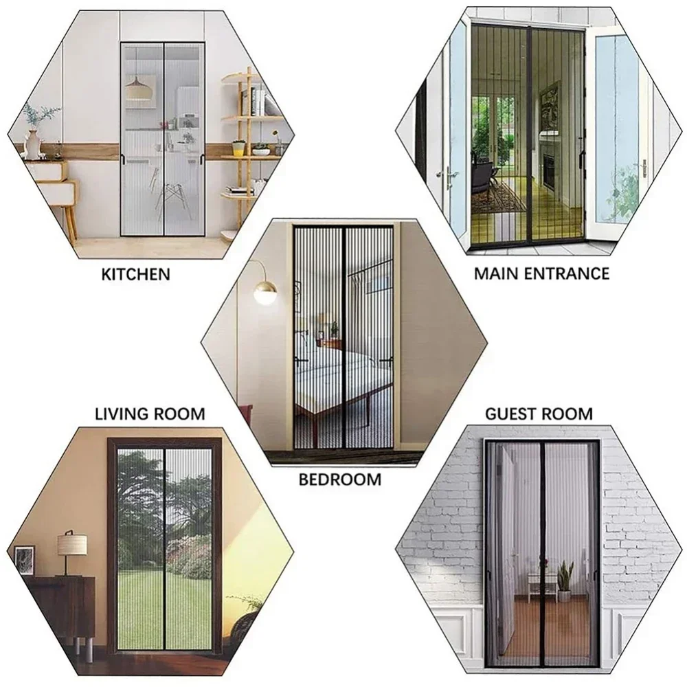 Anti-mosquito Curtain Mosquito Netss For Window Fly Screen Automatic Closing Door Household Ventilation Curtains Magnetic Net image 5