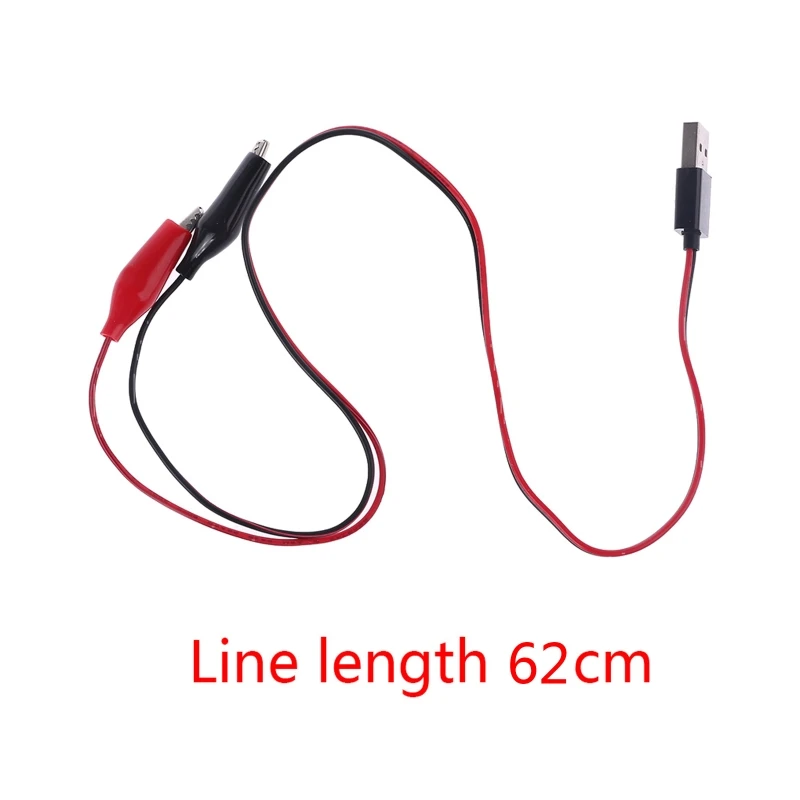 Power Supply Adapter Wire 55cm Cable Red and Black Test Cord Line Dropsale