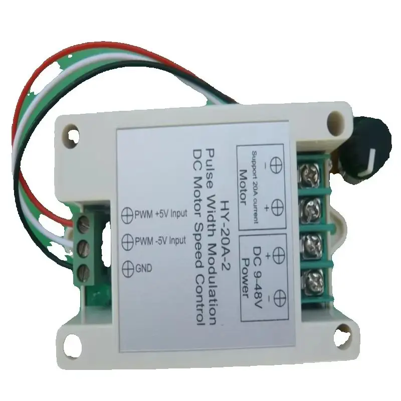 HY-20A-2 PWM DC Motor Governor Supports Variable Frequency Input 0-5v Control 9V-48V