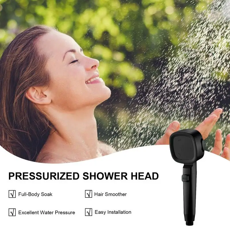 Shower Head With Handheld 3 Spray Modes Ultra-dense Hole Design Multifunctional Rainfall Shower Head Sprayer for Bathroom