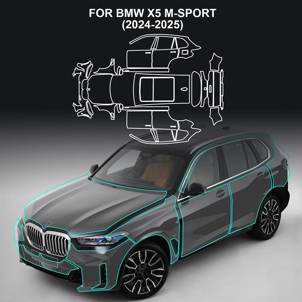 

Для BMW X5 M-Sport Drive40 50 M60 2024 2025 ТПУ, предварительно вырезанная защитная краска, комплект прозрачной пленки, прозрачная наклейка на корпус от царапин