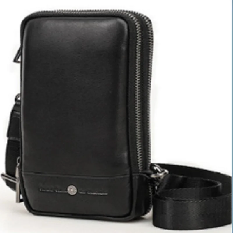 2023 Designer Crossbody Handbags Men\'s Genuine Leather Waist Packs Phone Fanny Pouch Bags Male Small Chest Shoulder Belt Purses