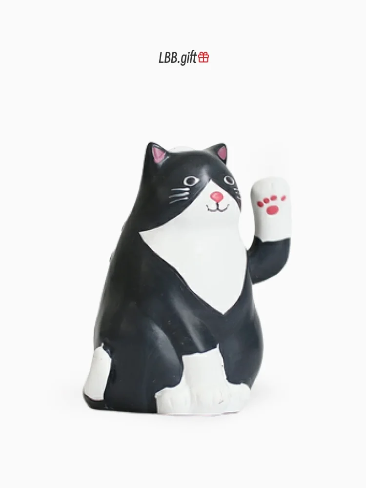 Figura de Gato de la Suerte Kikkerland, Gato de Energía Cinética Ligera, Decoración de Escritorio Einstein, Regalo Creativo, ...