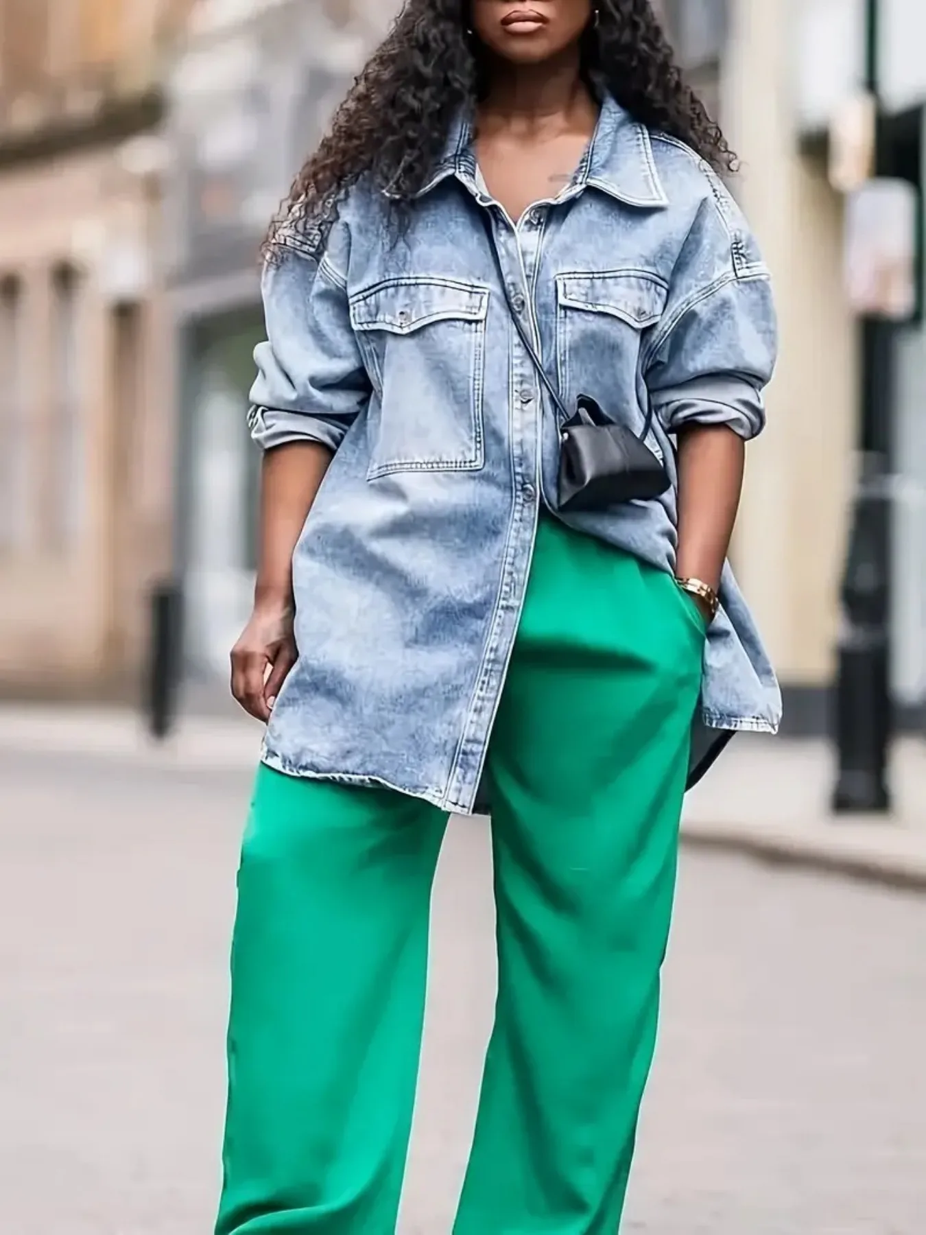 سترة قميص الدنيم للسيدات، معطف عصري من القطن، كاجوال، محايد، مريح وفضفاض من قماش الدنيم، هدية العيد