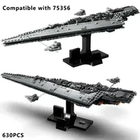 MOC Executor Super Spaceship Building Blocks Model Fit 630pcs Assembling Bricks Toys for Children Birthday Festival Gift Set