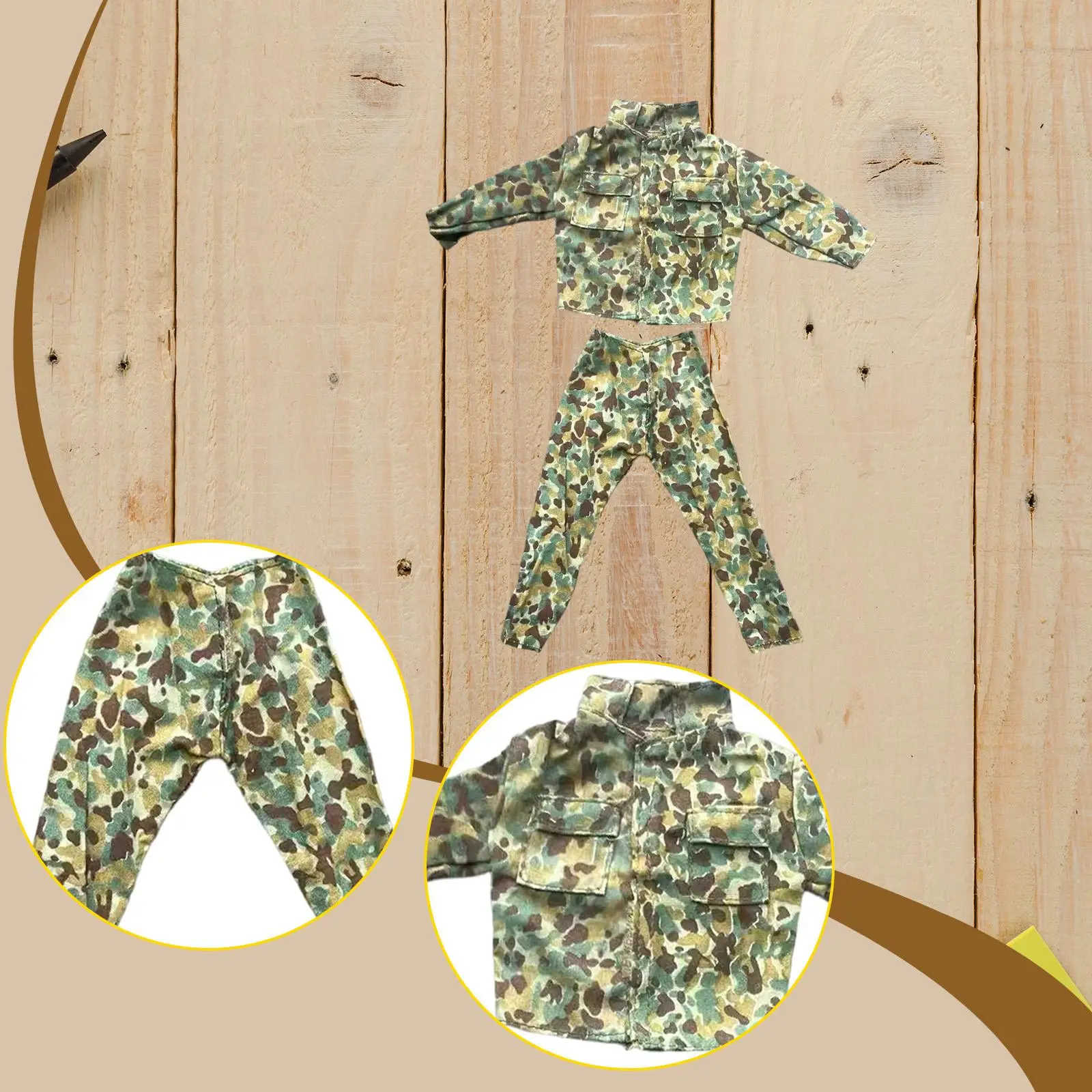 ملابس شخصيات الحركة 1:6، زي الجندي، نموذج سراويل سترة قماشية عصرية، زي الدمية، ملابس مصغرة للذكور مقاس 12 بوصة #2