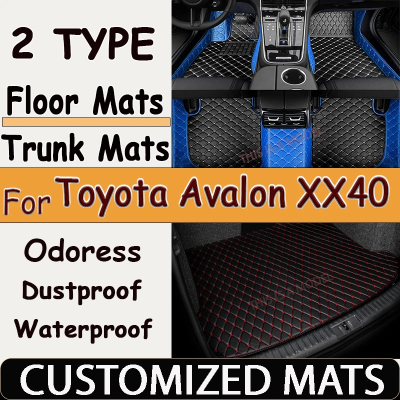 

Car Floor Mats For Toyota Avalon XX40 2013~2018 Durable Waterproof Carpet Luxury Leather Mat Car Accessories Auto Rugs Full Set