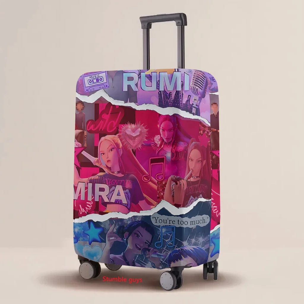 غطاء الأمتعة Kpop Demon Hunters، جراب واقٍ مرن مطبوع عليه رسوم كرتونية يناسب معظم أحجام الحقائب وإكسسوارات السفر #6