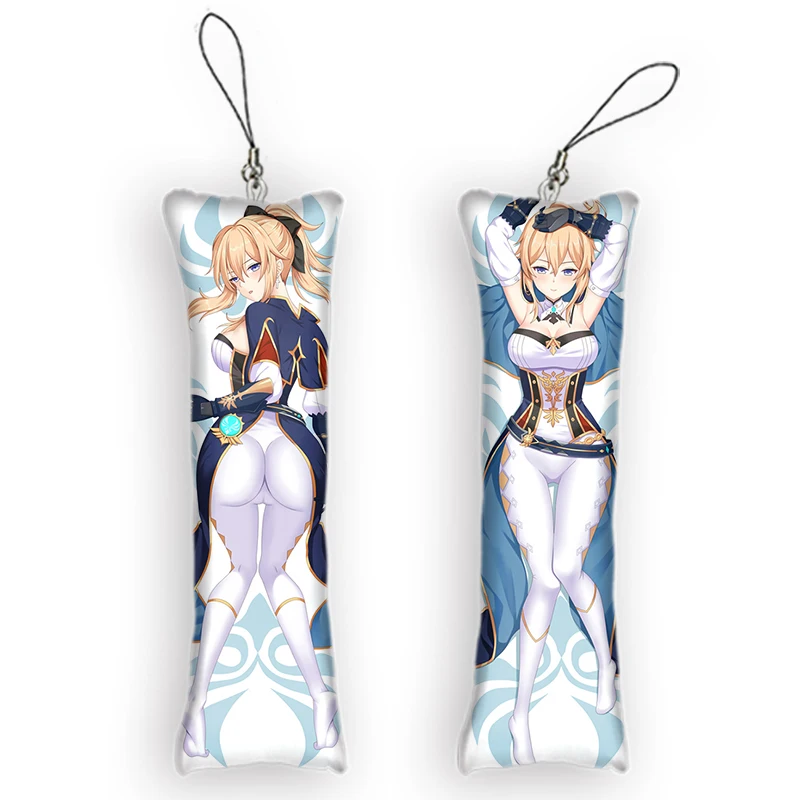 

Genshin Impact Jean Gunnhildr Dakimakura Keychain Mini Anime Full Body Key Chain Hanging Phone Pendant Cosplay Anime Keychain