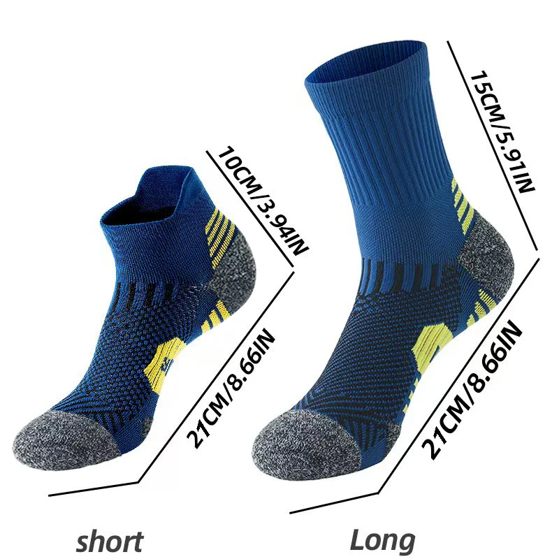 Calcetines deportivos profesionales para fitness, calcetines para correr antideslizantes con parte inferior de toalla, baloncesto de secado rápido para hombres y mujeres Tain EUR38-44