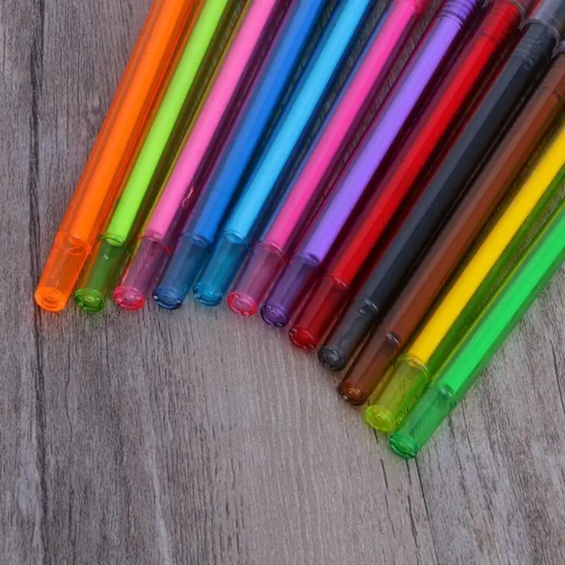 62KA Diamond Gel Pen School Supplies Draw Random Colored Pens Student Candy Color