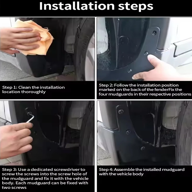 واقيات الطين لسيارة Toyota Tacoma N400 منذ 2024 2025 Gen Fender Mud Flaps Splash Guards