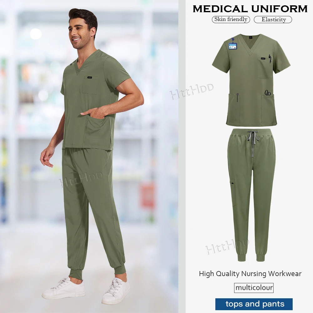 Peelings Uniformen setzt medizinische Pflege Betrieb Peeling Uniformen kurz ärmel ige Tops Hosen atmungsaktive elastische Arbeits kleidung Großhandel – Detail 13