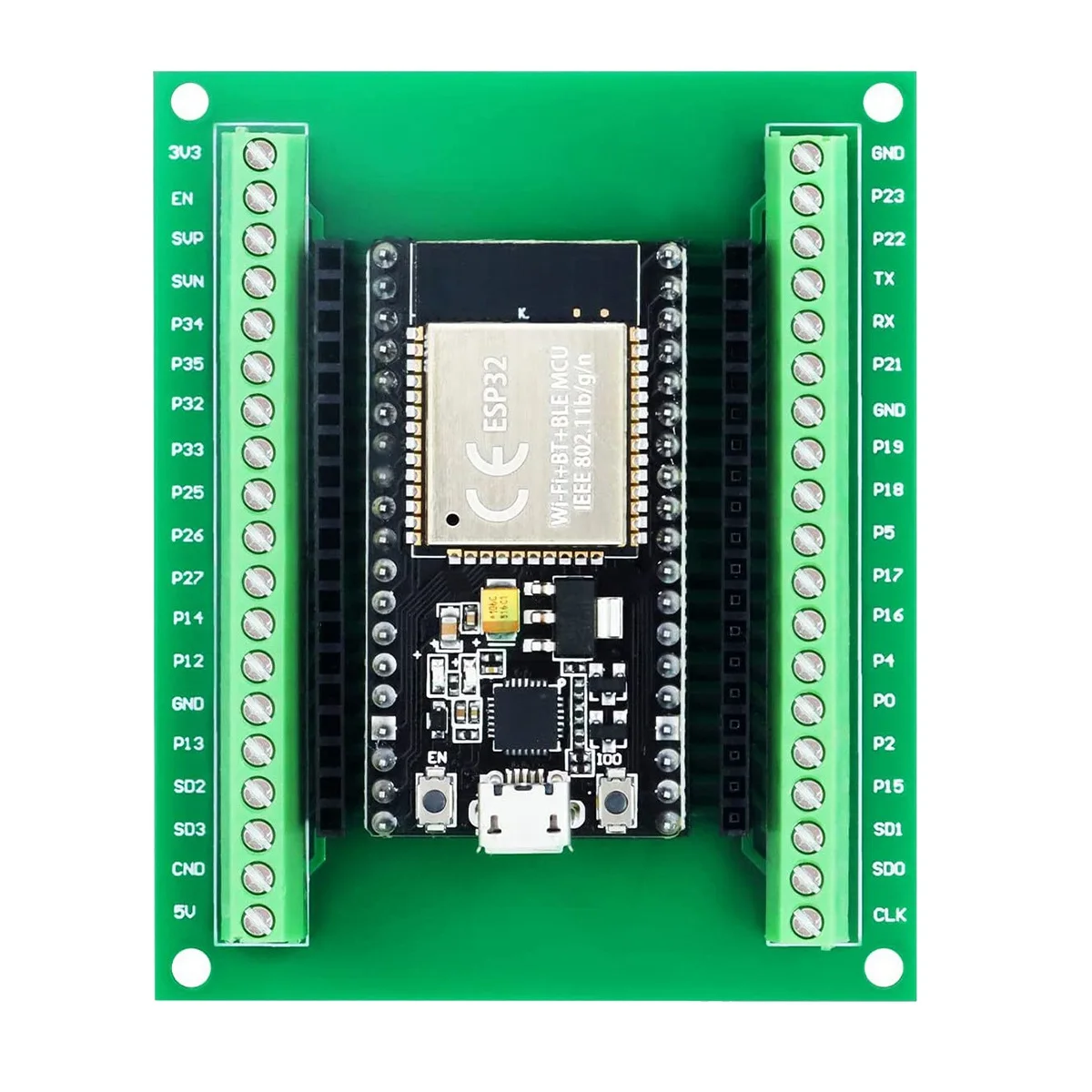 ESP32 Development Board+Expansion Board Wireless WiFi+Bluetooth 2 in 1 Dual-Core CPU Low Power Consumption