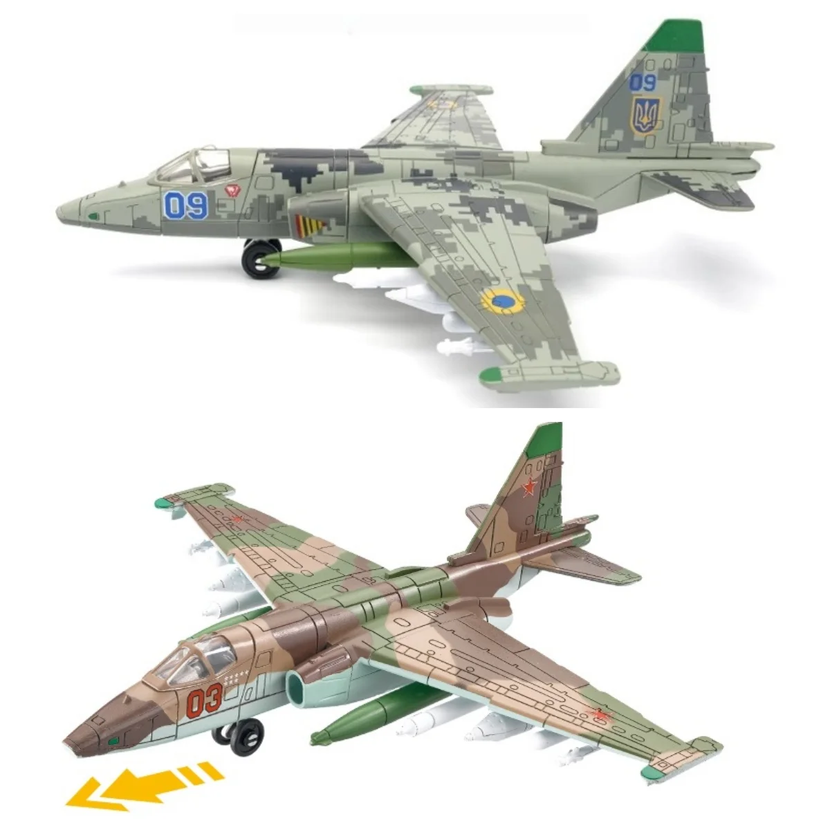 Flugzeugmodelle 1:72 Russisches SU-25 Frogfoot Support Angriffsflugzeugmodell Kreative Militärserie Gebäude DIY Spielzeug für Jungen