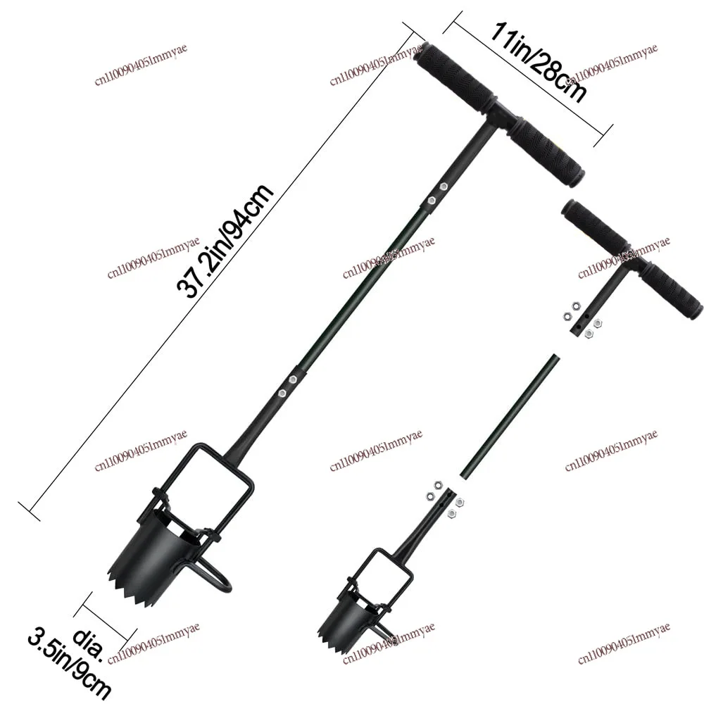 

Flowerbed Digging Tool Shovel Serrated Base Heavy Duty Long Handle Garden Bulb Planting Transplanting Seedling Shovel
