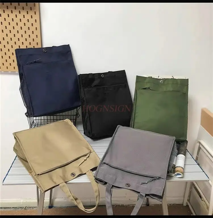 1pcs Canvas bag, large capacity men's handbag, casual and simple men's style, business tote bag, file bag, shoulder bag