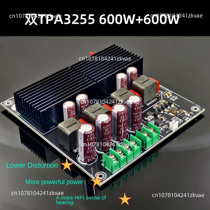 

SAMP-200 dual core TPA3255 fever high power 2-channel amplifier board 600W+600W