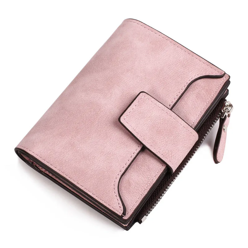 

Women's PU Leather Short Wallets Female Three-fold Coin Purse Multi-Slot ID Credit Card Holder Case Zipper Clutch Money Bag