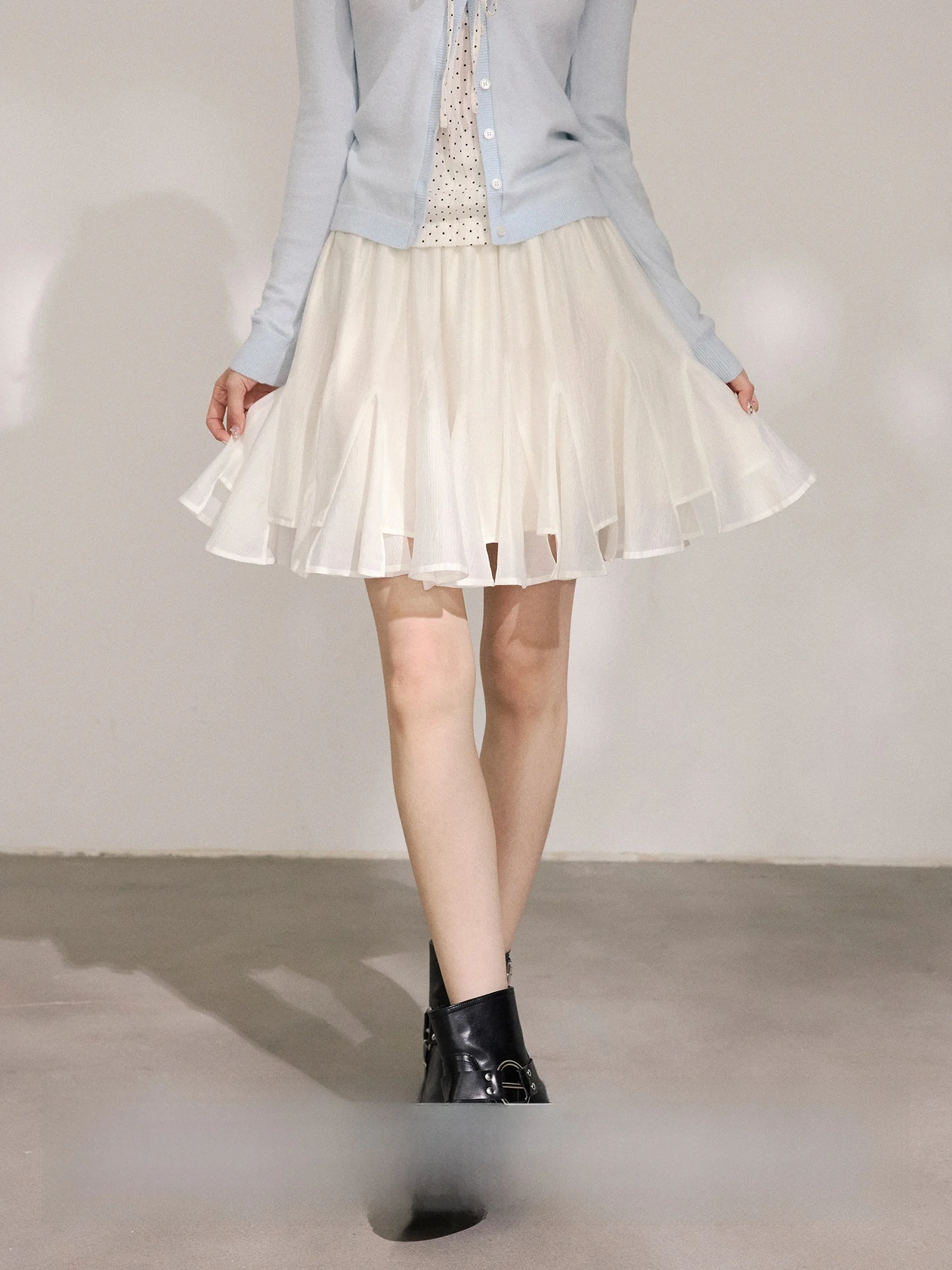 

Летняя плиссированная юбка WPSense с асимметричным дизайном, эффектом похудения и модным А-образным силуэтом, миди, женская