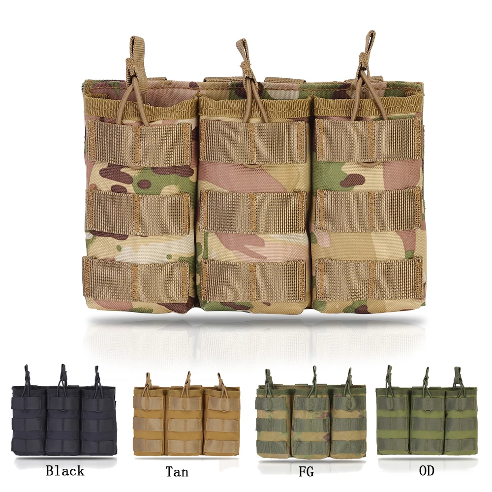 

Military Paintball Magazine Pouches Triple Tactical Molle PouchAK AR M4 AR15 Rifle Shell Holder Hunting Shooting Mag Bag