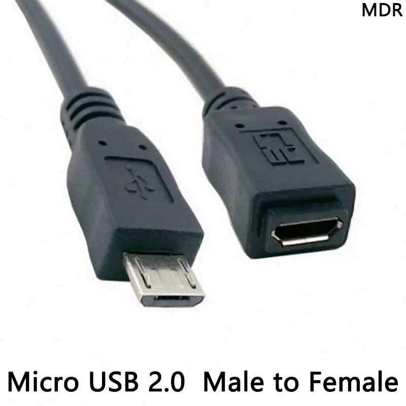 MDR Micro USB 2.0 Type 5Pin Male to Micro USB  Female Extension Cable 5ft Full Pin Connected for Tablet Phone MHL OTG