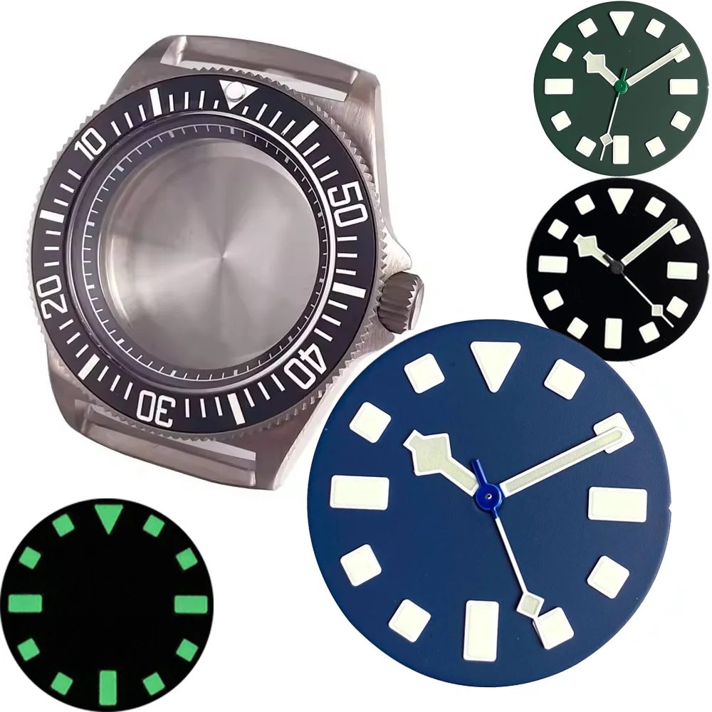 

Watch Part 42mm 20ATM Diving Frog Titanium Case Unidirectional Bezel Steel Back Cover Dial Hand Sapphire Glass Fit NH35 ETA2824