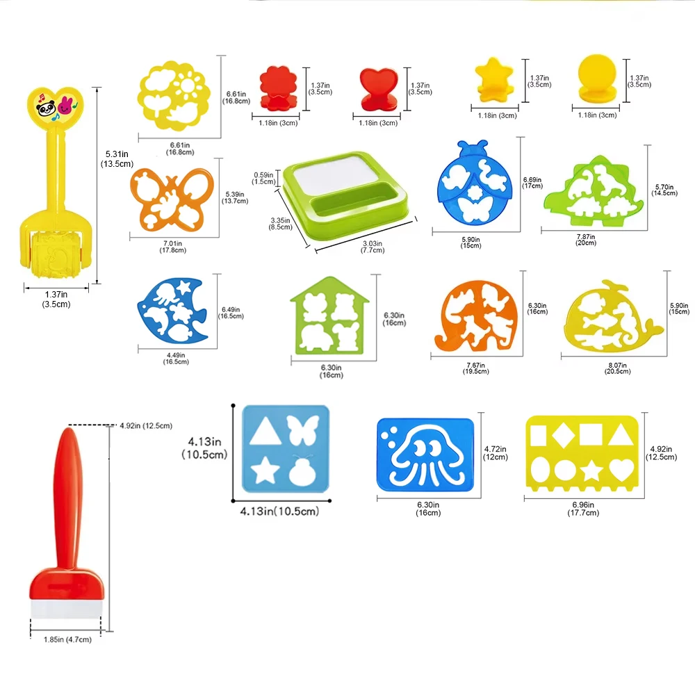 Magic Water Drawing Mat Accessories Animal Digital Template Roller Seal EVA Water Drawing Toy Art Tool Educational Toy for Kids