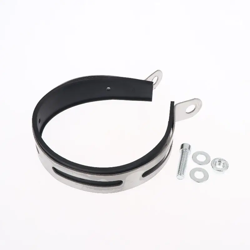 Motorcycle Exhaust Muffler Clamp Exhaust Pip Supporting Bracket Fixed Ring Hanger Band Fixture 60/88mm Support Bracket