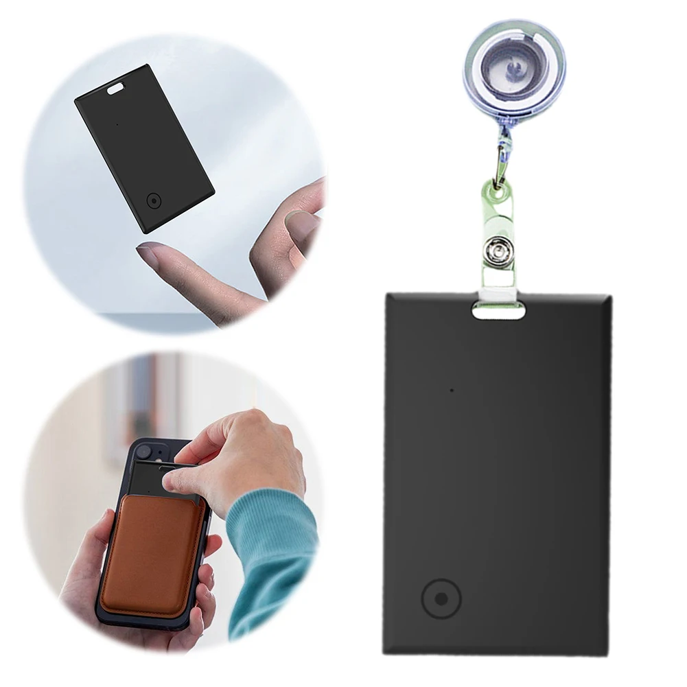 Smart Card Wallet Tracker Card Bluetooth-Compatible Work with Apple Find My Thin GPS Item Finder for Luggage Tag Purse Passport