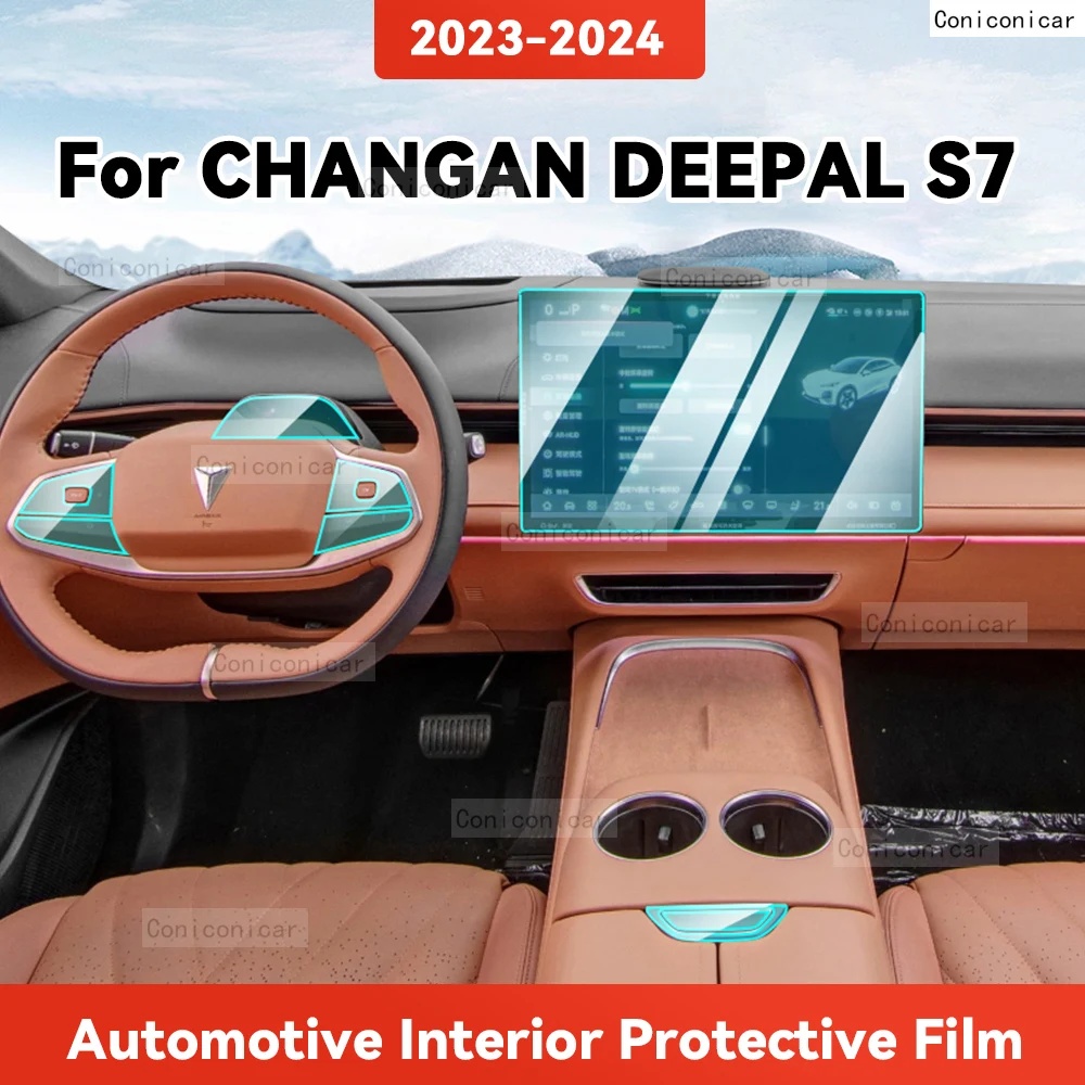 

TPU For CHANGAN Deepal S7 2023 2024 Transparent Protective Film Car Interior Central Control Navigation Panel Cover Accessories