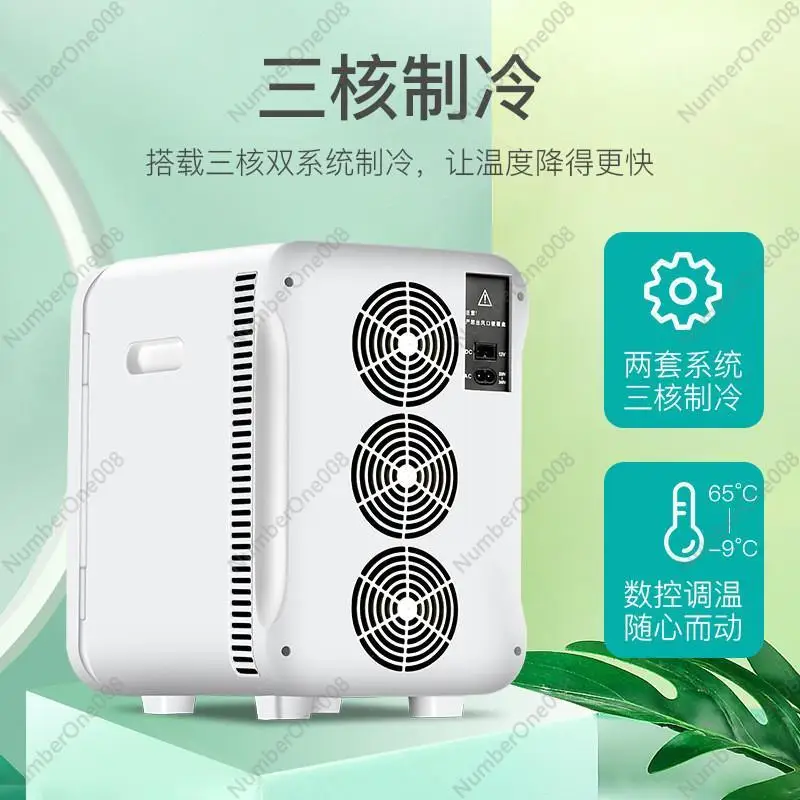 110V US Standard 13.5L Household Dormitory Small Refrigerator Exported To Taiwan Dual-purpose Refrigerator Car Home Dual-purpose