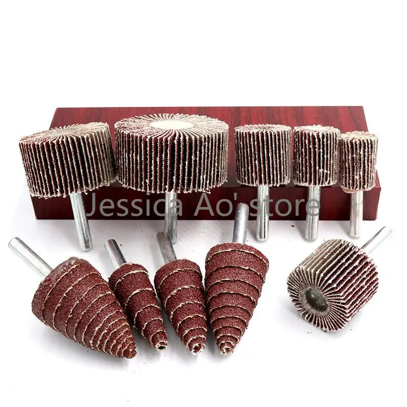 

20pcs 15-30mm P80 Cylinder Sanding Paper Polishing Wheel Sand Paper Grinding Head with 6mm Shank Woodworking Tools