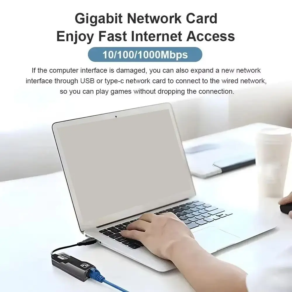 

Wi-Fi адаптер-донгл 3.0 Gigabit с антенной, 1000 Мбит/с, USB Wi-Fi адаптер, USB-Ethernet адаптер с свободно вращающимся USB-разъемом