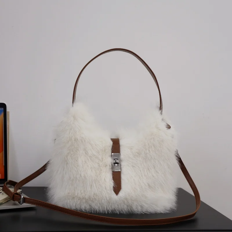 ﻿   حقائب كتف عصرية من القطيفة المنفوش للنساء لخريف وشتاء جديد حقيبة تحت الإبط عصرية فاخرة للإحساس للشباب والركاب Sle