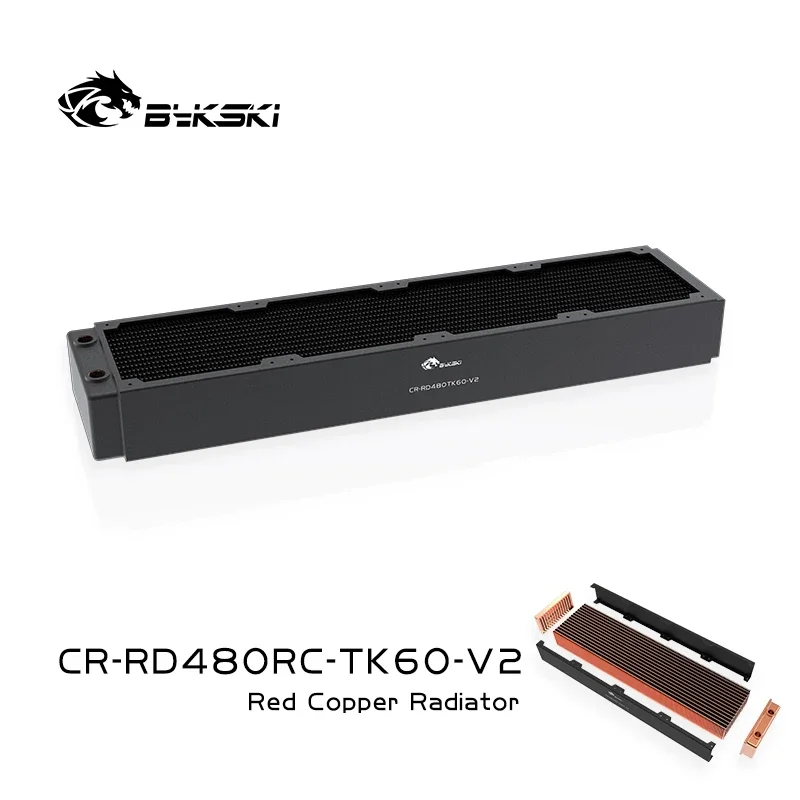 Bykski 480mm Copper Radiator for PC Cooling 60mm Thickness for 12cm Fan Water Cooler High performance cooler Radiator 120mm fan