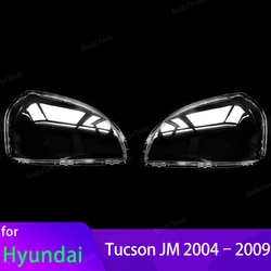 Car Transparent Housing Front Headlights Lens Shell Cover Glass Lampcover Lampshade For Hyundai Tucson JM 2004-2009