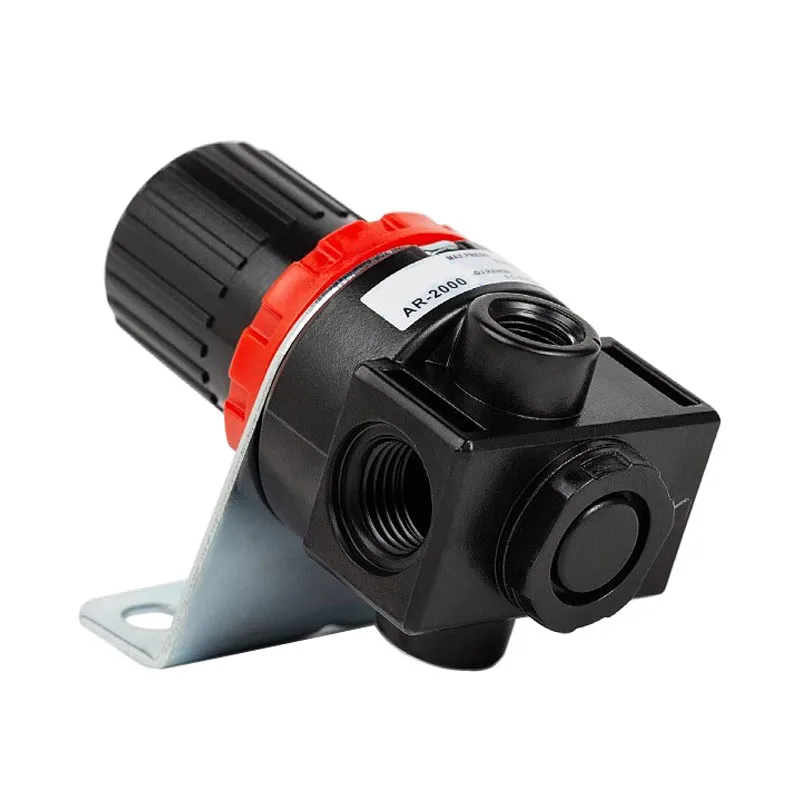 AR2000 G1/4'' Pneumatic Air Compressor Pressure Regulator Valve Reduction Valve With 4mm 6mm 8mm 10mm 12mm Connector Fittings