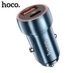 Hoco PD20W QC3.0 Type C USB Car Charger Fast Charging For iPhone 13 12 Series Dual Port Phone Charger Adapter For Samsung Huawei
