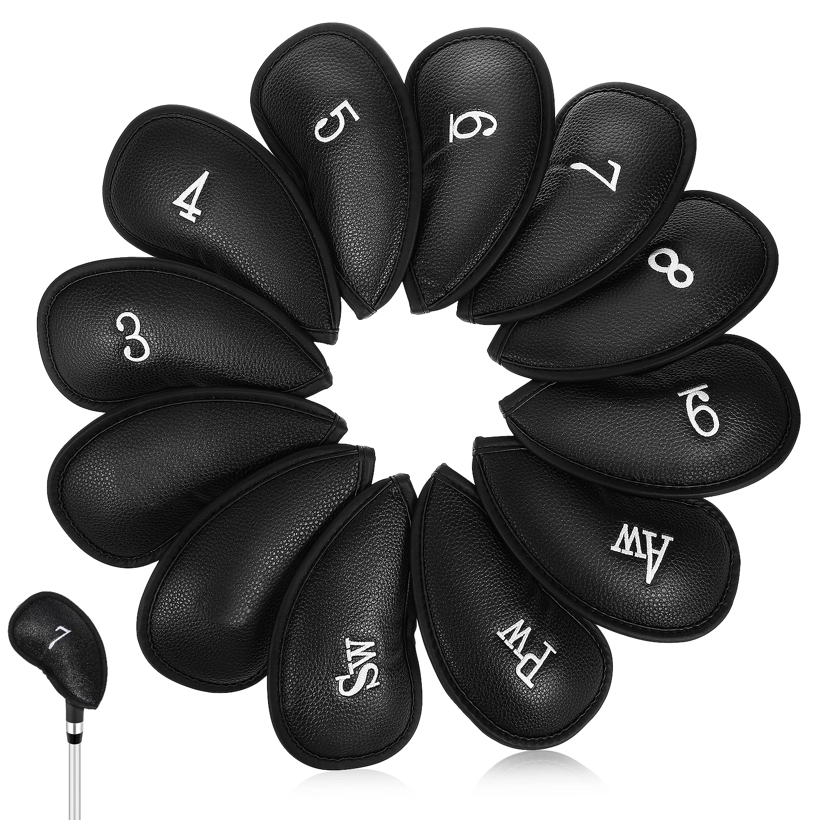 

12 Pcs Golf Club Cover Putter Headcover Accessories Iron Protective Covers Golfing Golfs Supple Supplies