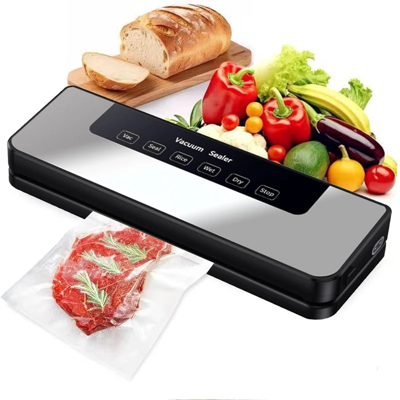 Electric Vacuum Sealer Icebox Food Tidy Up Sealed Package Storage Food Keep Fresh Kitchen Cooking Tools 65KPA Large Suction