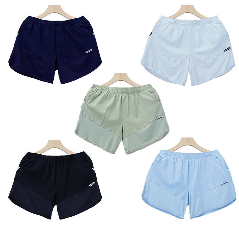 

Homewear Beach Shorts Comfort Fit Flexible Waist Lightweight Men's Apparel Solid Pattern Soft Beach Shorts For Men