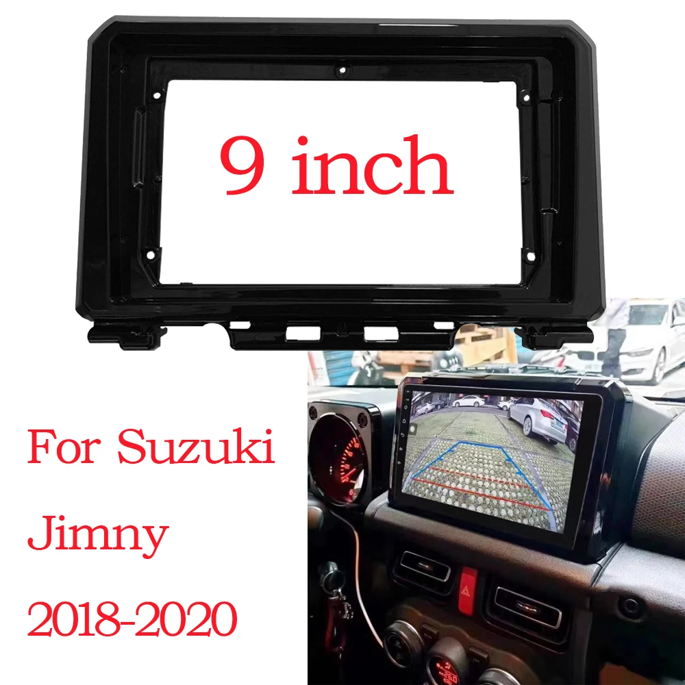 Car Radio Fascias Frame For Suzuki Jimny JB64W 2018-2021 9 inch Stereo Panel Wiring Harness Power Cord Cable Adapter Connector