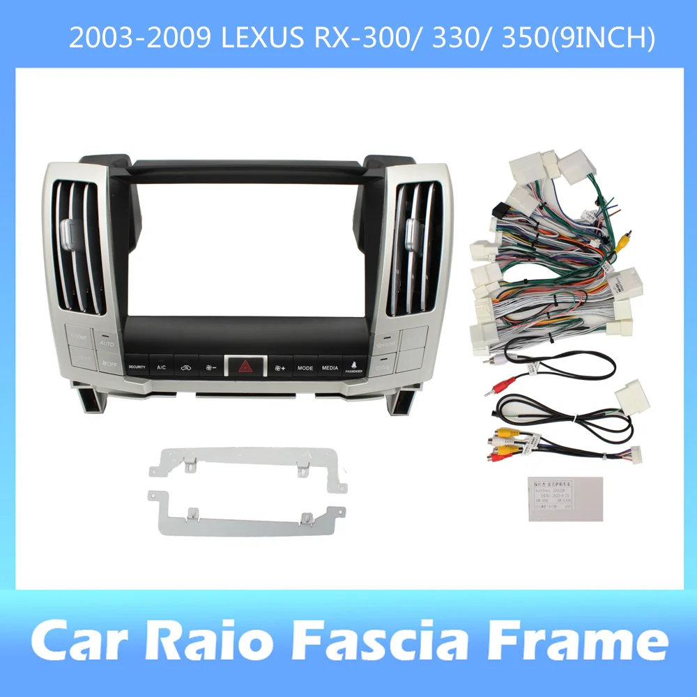 Car Frame Fascia Adapter Canbus Box Decoder Android Radio Dash Fitting Panel Kit For Lexus RX RX300 RX330 RX350 RX400