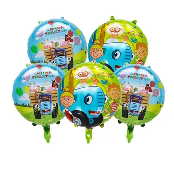 5 ks velkých obřích fóliových balónků s motivem traktoru, hliníkových fóliových balónků s motivem traktoru, dekorací na narozeninovou párty, potřebami, dárky 8 nejlepší prodej narozeninové dekorace s traktorem - №1