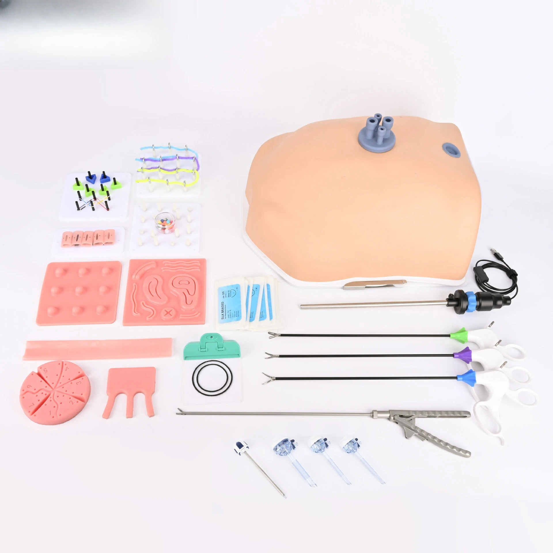 Laparoscopic Simulation Trainer Gynecological Surgery Full Skin Simulation Box HD 1080P Endoscope Camera Holding Needle