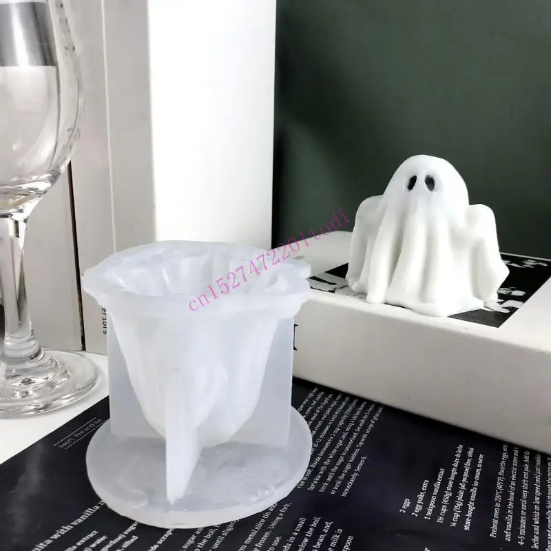 

3D-форма из смолы «Призрак», эпоксидная форма «Призрак» для литья смолы «сделай сам», украшения для свечей, мыло M76B