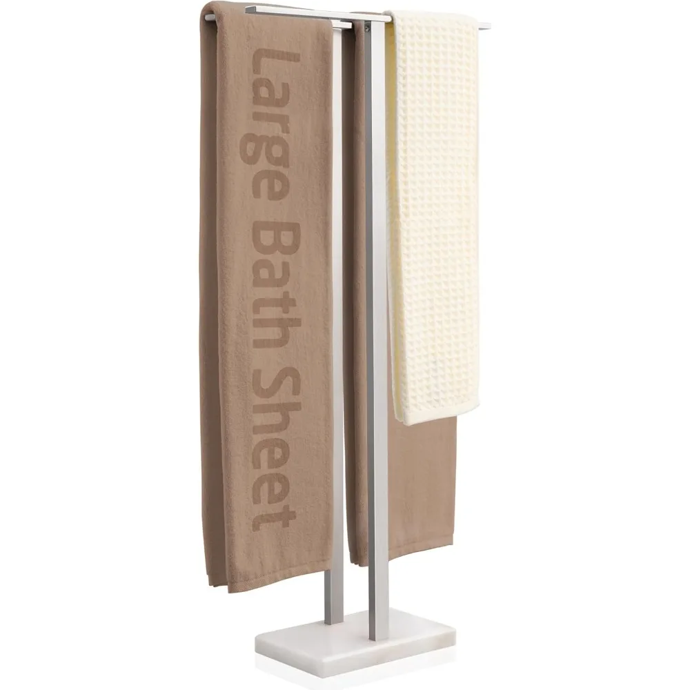 

Standing Towel Rack for Bathroom, Free Standing Towel Rack Bathroom Floor, Extra High Thick Double Bath Towel Holder